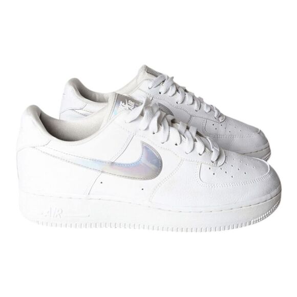 NIKE Air Force 1 Low "Iridescent Swoosh" Sneakers Size 9.5 - Picture 3 of 9
